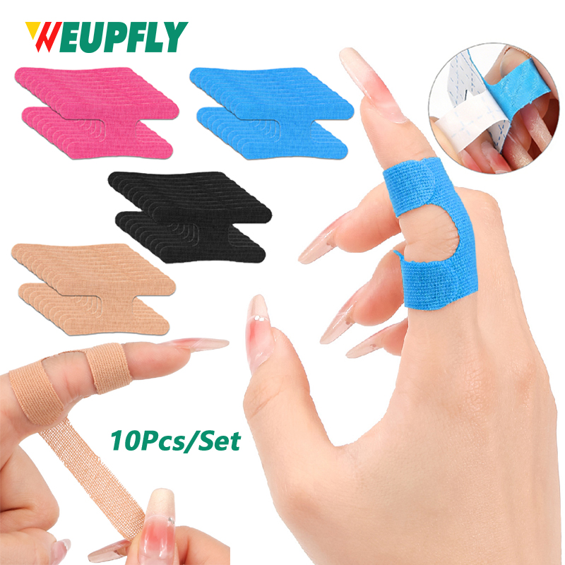 Finger Tape Athletic - 10 قطع من شريط الكينيسيولوجي للأصابع،