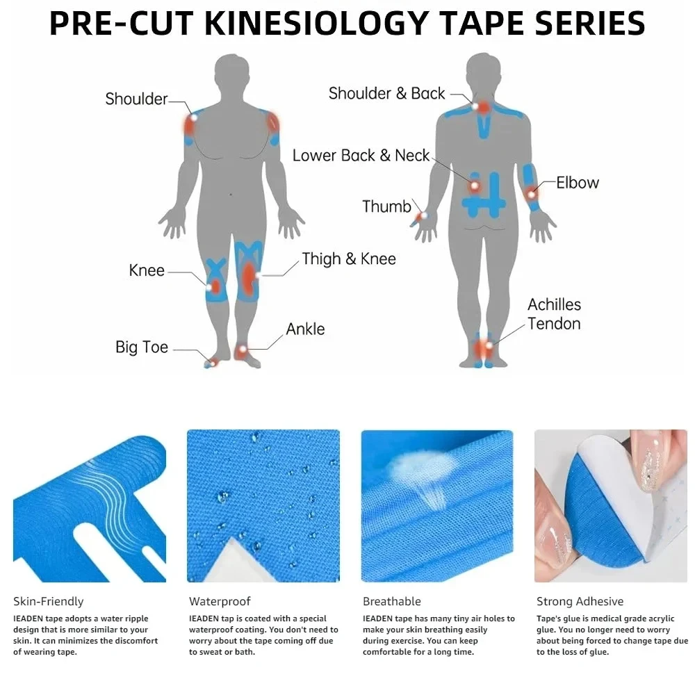 10 قطعة شريط علم الحركة مسبق ا - مراجعة Finger Tape Athletic وسعره