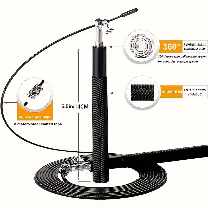 حبل الطفر من أسلاك الفولاذ، مح - مراجعة Skipping Rope Pvc وسعره